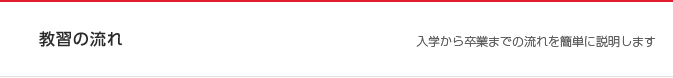 免許取得まで　入学から卒業までの流れを簡単に説明します
